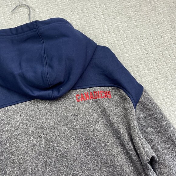 Y2K Montreal Canadiens NHL Hoodie Hockey Men L Activewear Sports Grey / Blue - Picture 11 of 14